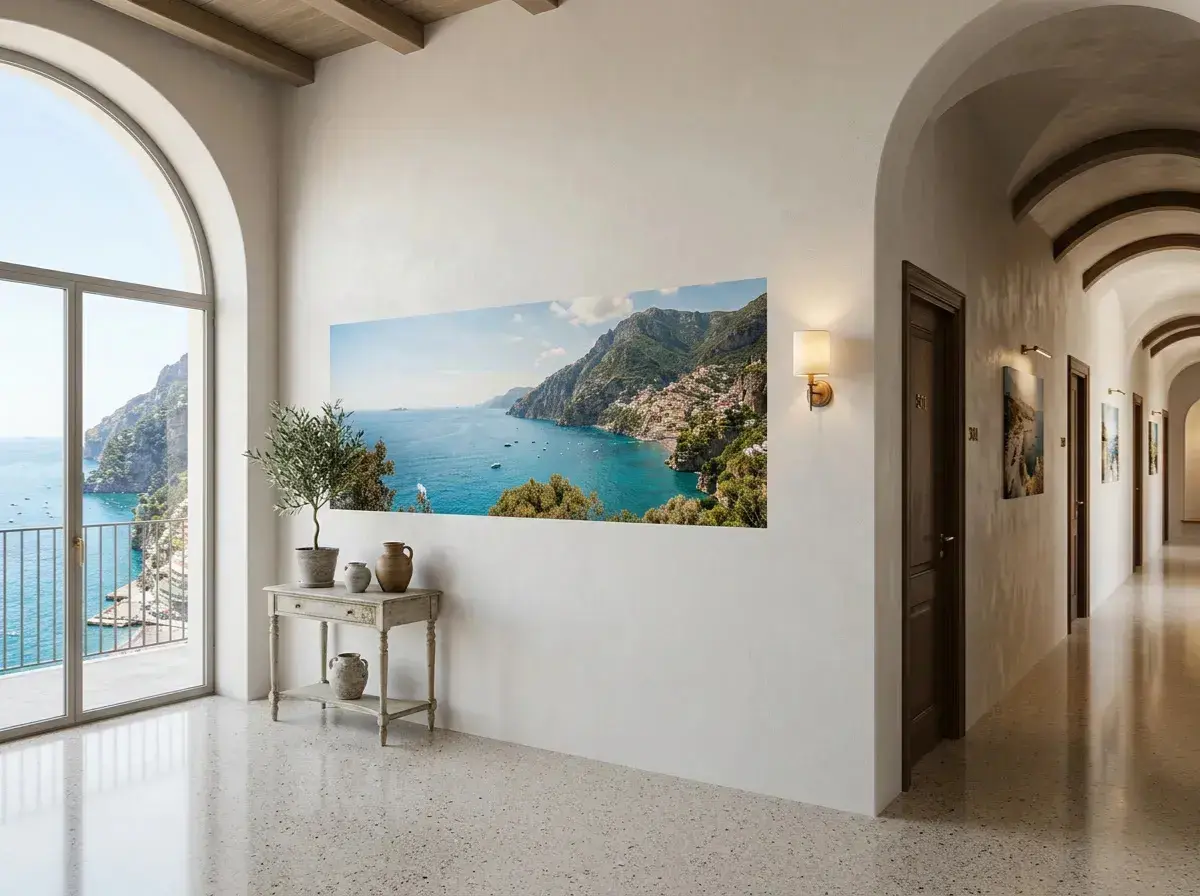 mur d'hôtel après impression