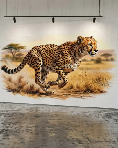 Impression murale personnalisée ArtMurs représentant un guépard