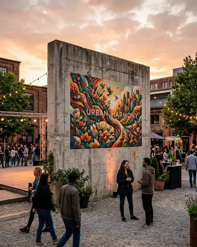 Impression murale extérieure ArtMurs sur façade de bâtiment