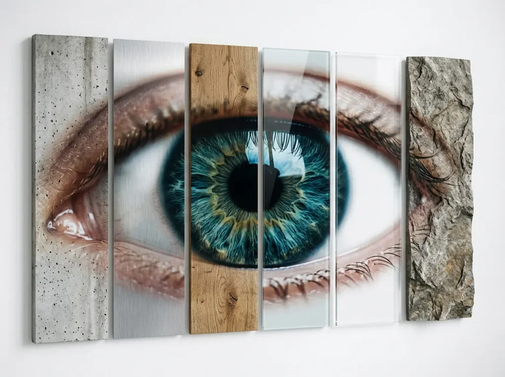 oeil imprimé sur support image